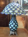 Lampe sur pied type Tifany bleue.JPG